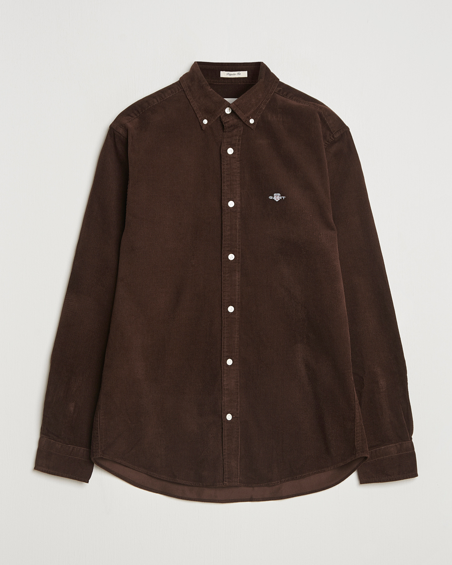 Mies | Kauluspaidat | GANT | Regular Fit Corduroy Shirt Rich Brown