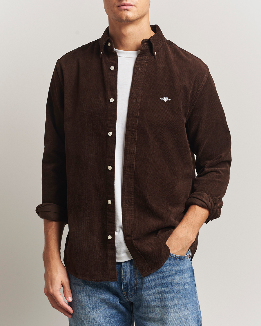 Mies | Kauluspaidat | GANT | Regular Fit Corduroy Shirt Rich Brown