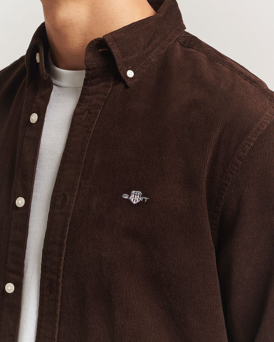 Mies | Kauluspaidat | GANT | Regular Fit Corduroy Shirt Rich Brown