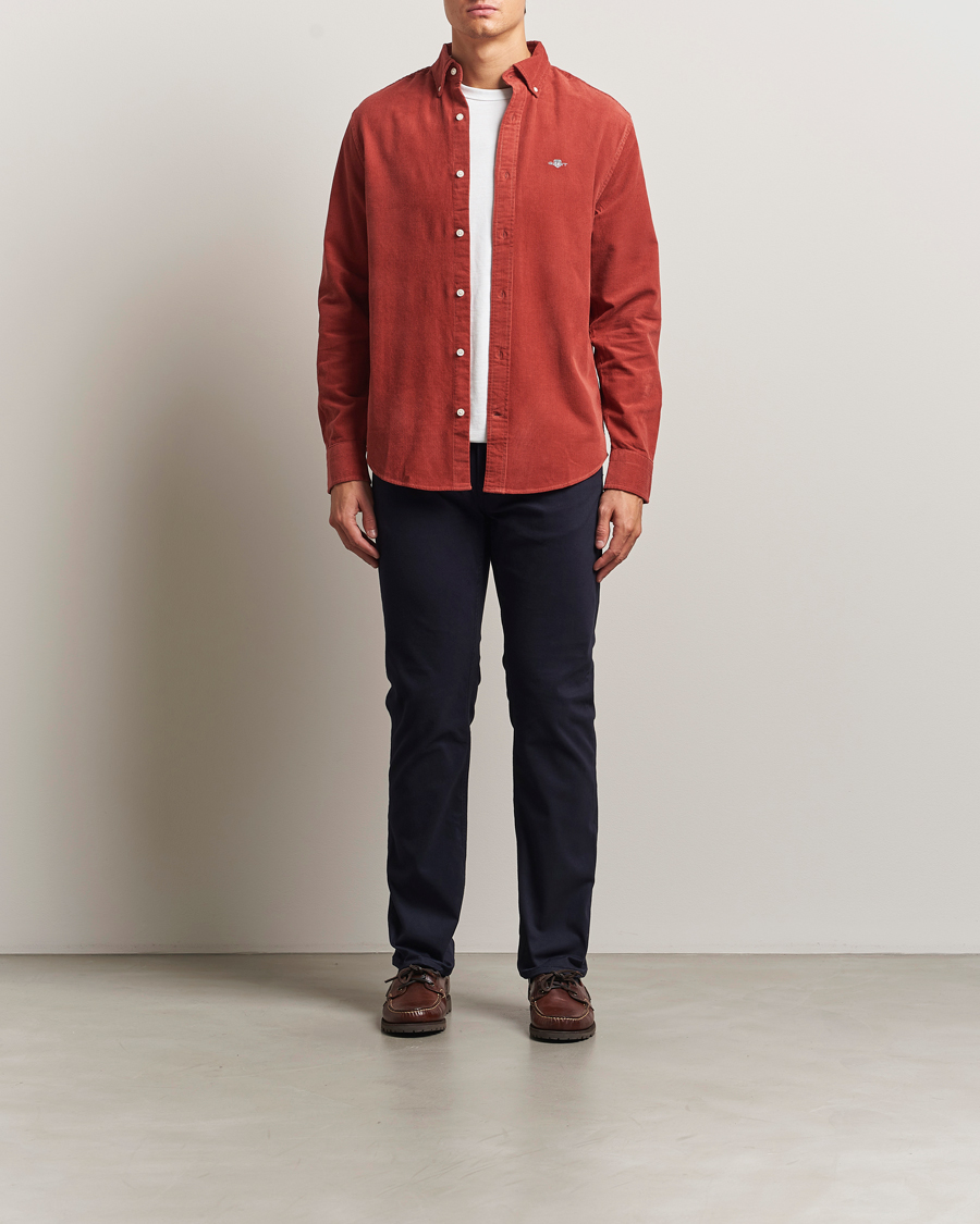 Mies | Kauluspaidat | Gant | Regular Fit Corduroy Shirt Modern Rust