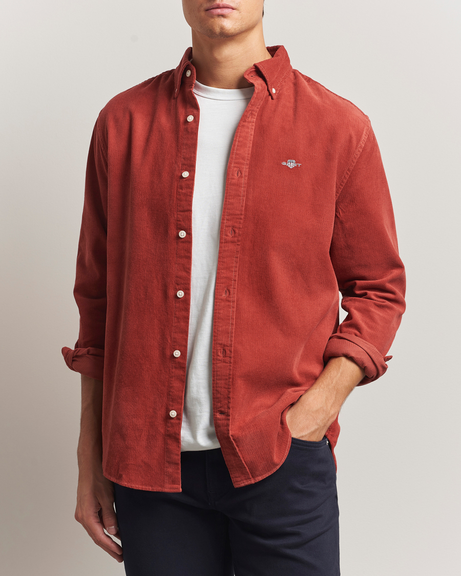 Mies | Kauluspaidat | Gant | Regular Fit Corduroy Shirt Modern Rust
