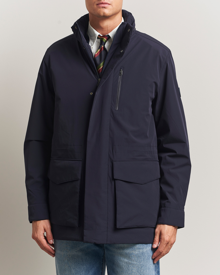 Mies | Takit | Gant | Double Mid Length Field Jacket Evening Blue