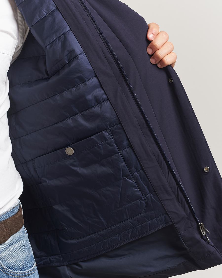 Mies | Takit | Gant | Double Mid Length Field Jacket Evening Blue
