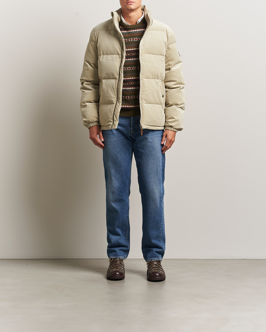 Mies | Takit | GANT | Corduroy Down Puffer Jacker Greige
