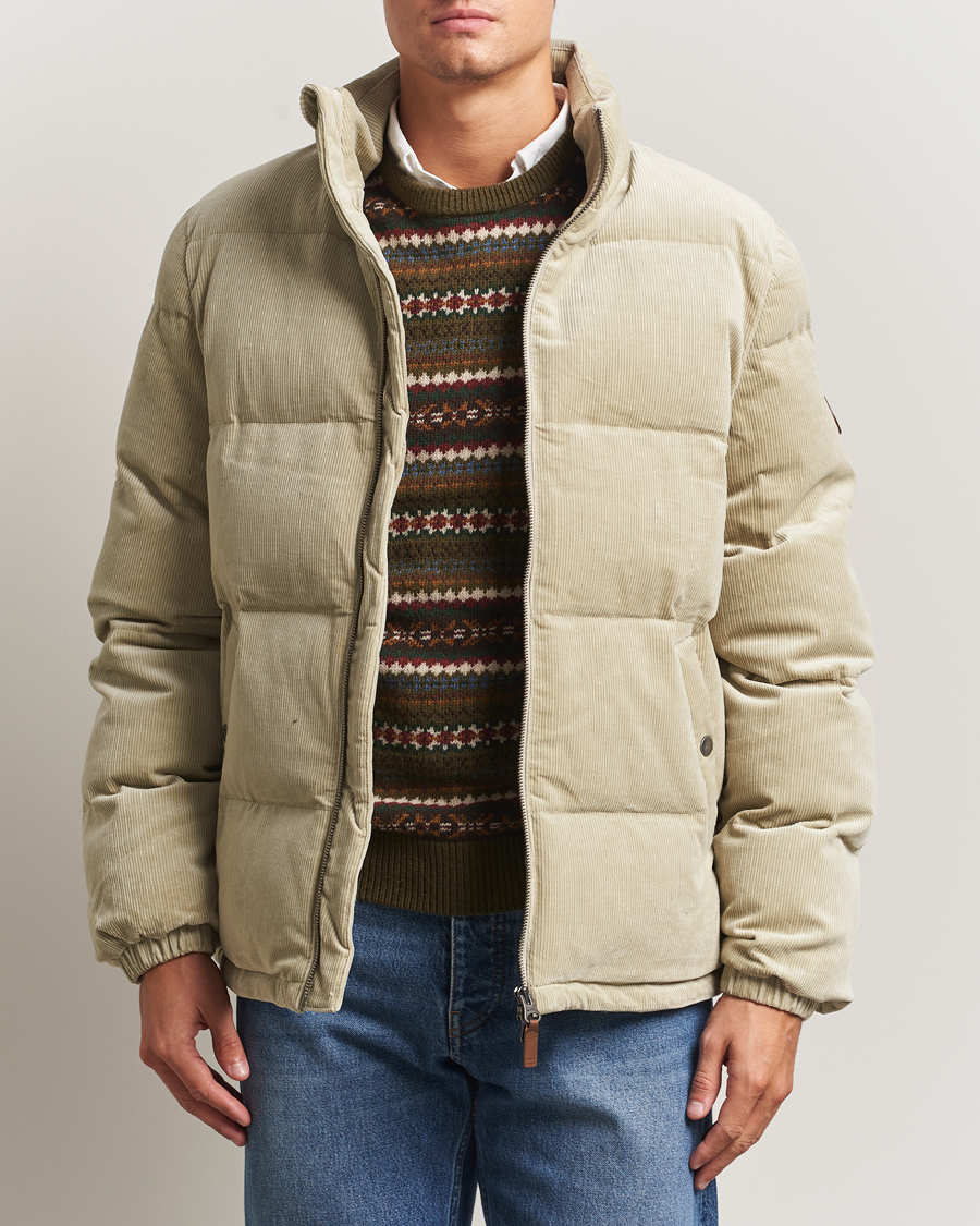 Mies | Takit | Gant | Corduroy Down Puffer Jacker Greige