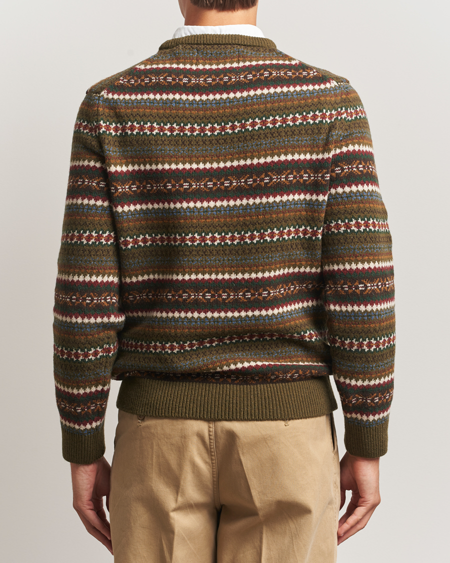 Mies | Puserot | Gant | Fair Isle Knitted Crew Neck Sweater Country Green