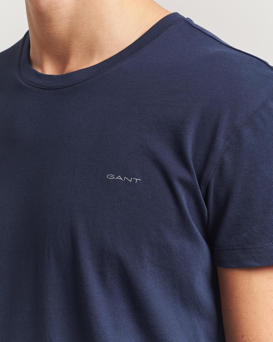 Mies | T-paidat | GANT | 2-Pack Crew Neck T-Shirt Light Grey/Navy