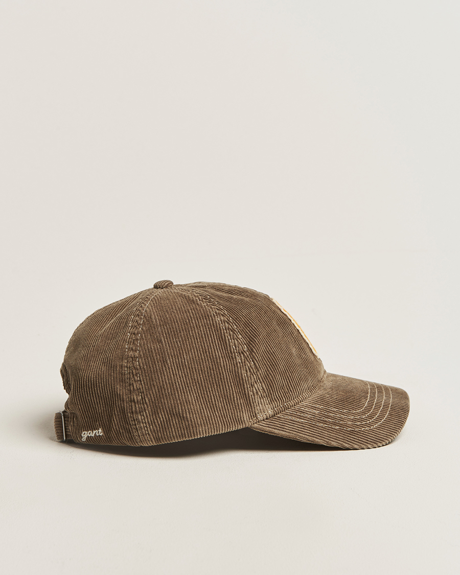 Mies | Päähineet | GANT | G Badge Corduroy Cap Taupe Beige