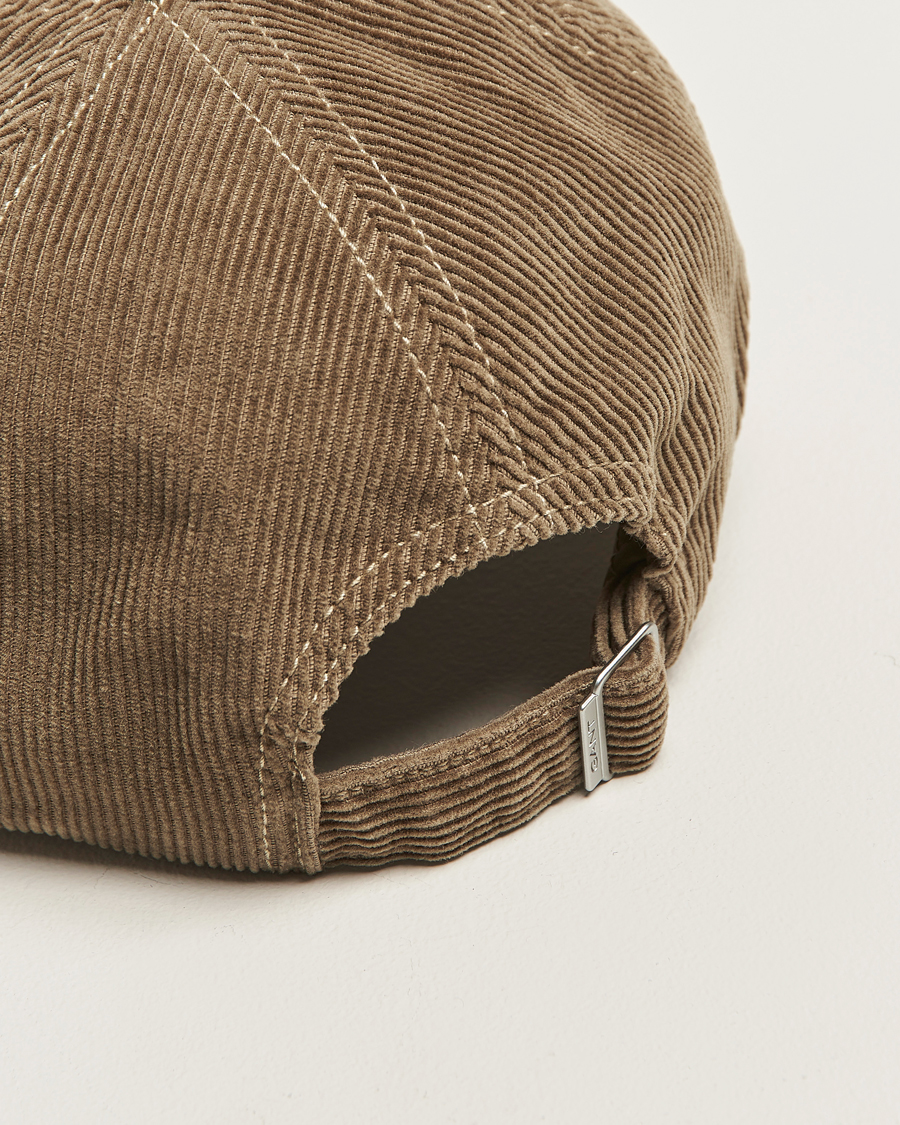 Mies | Päähineet | GANT | G Badge Corduroy Cap Taupe Beige