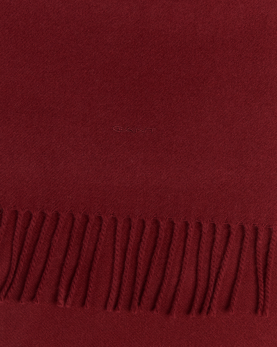 Mies | GANT Wool Scarf Plumped Red | GANT | Wool Scarf Plumped Red