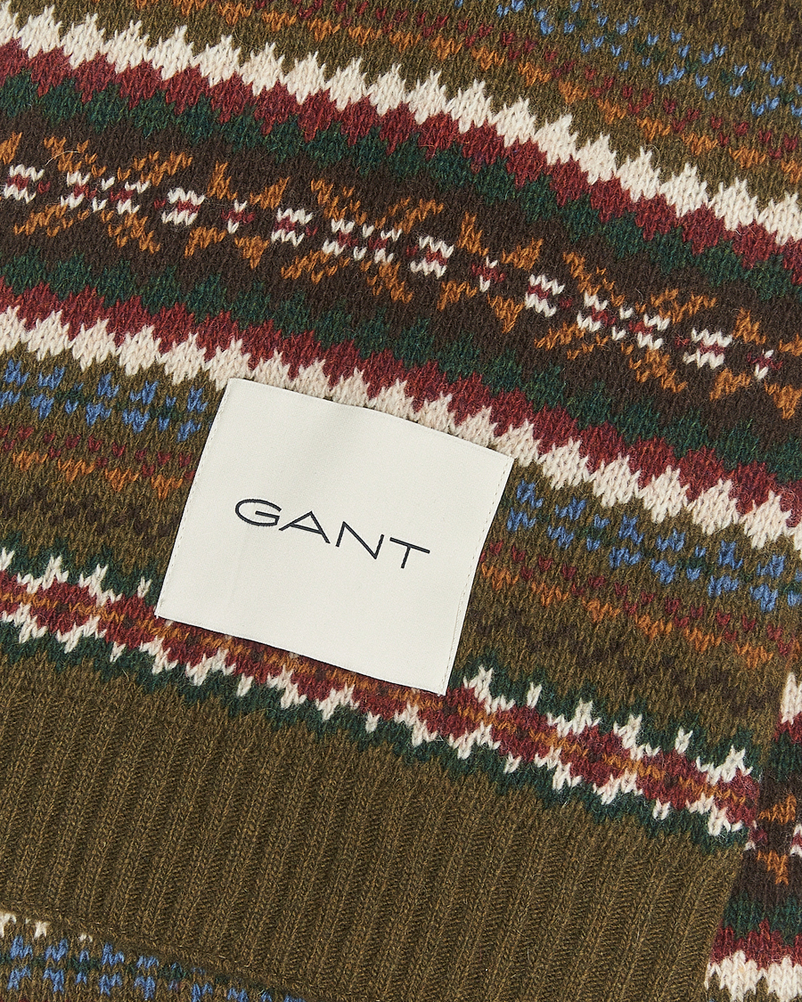Mies | GANT Fair Isle Scarf Country Green | GANT | Fair Isle Scarf Country Green