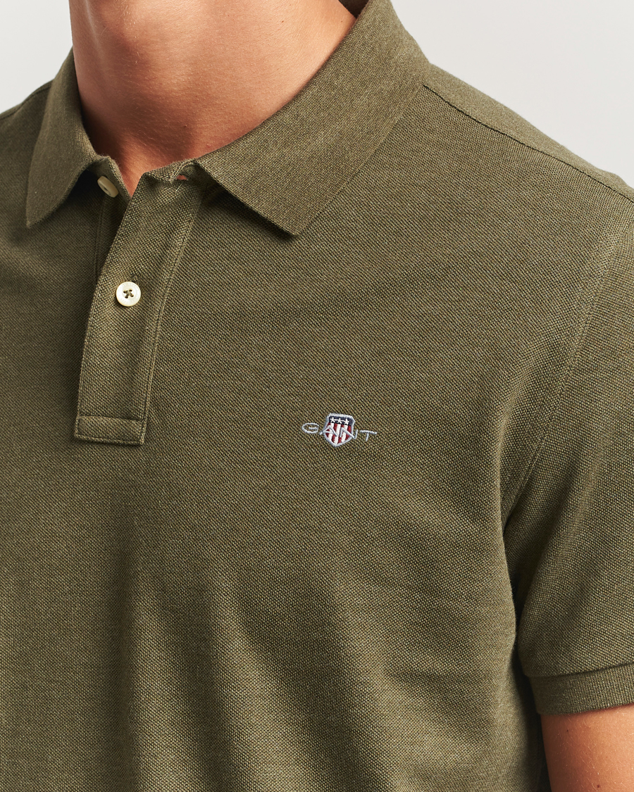 Mies | Pikeet | GANT | The Original Polo Khaki Green Melange