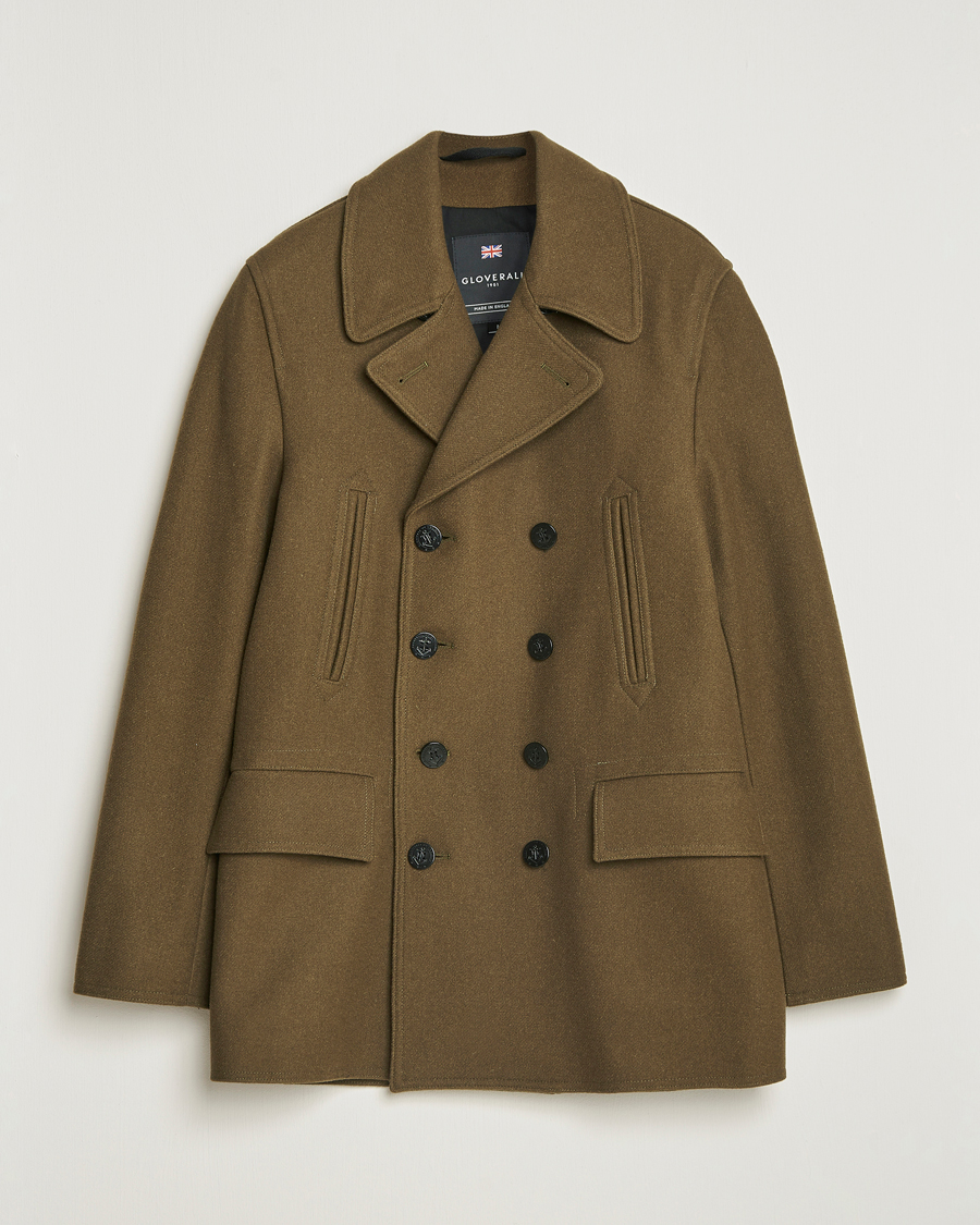 Mies | Takit | Gloverall | Churchill Reefer Peacoat Loden Green