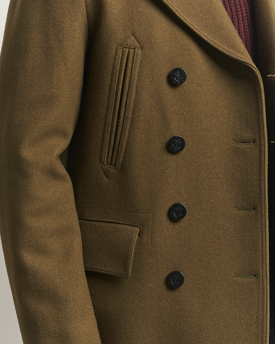 Mies | Takit | Gloverall | Churchill Reefer Peacoat Loden Green