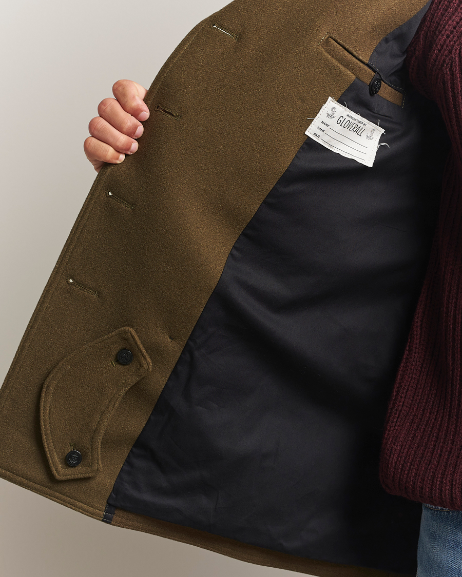 Mies | Takit | Gloverall | Churchill Reefer Peacoat Loden Green