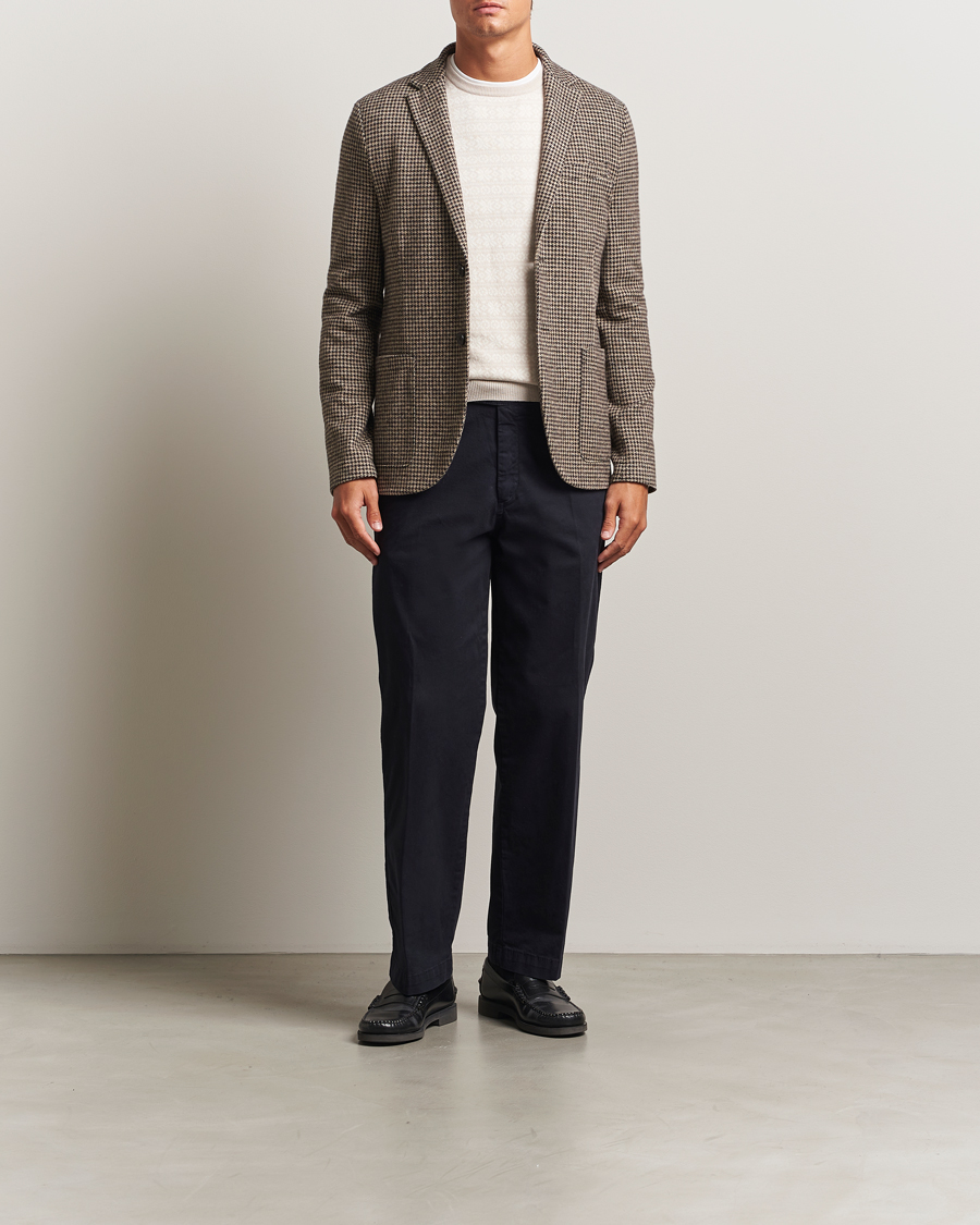 Mies | Pikkutakit | Harris Wharf London | Two Button Houndstooth Blazer Beige