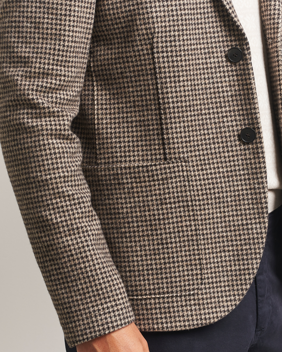 Mies | Pikkutakit | Harris Wharf London | Two Button Houndstooth Blazer Beige