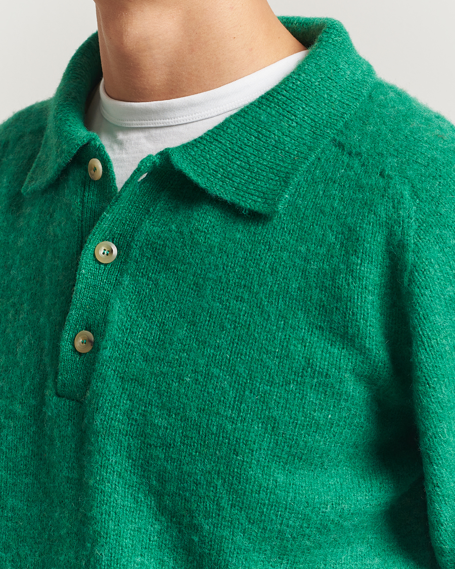 Mies | Puserot | Howlin' | Brushed Wool Polo Greendream