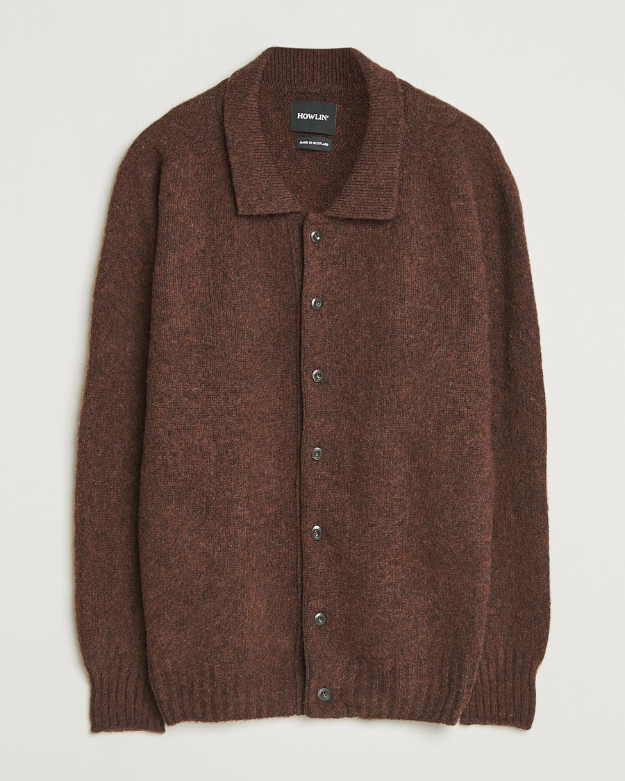 Mies | Puserot | Howlin' | Brushed Wool Cardigan Brownish