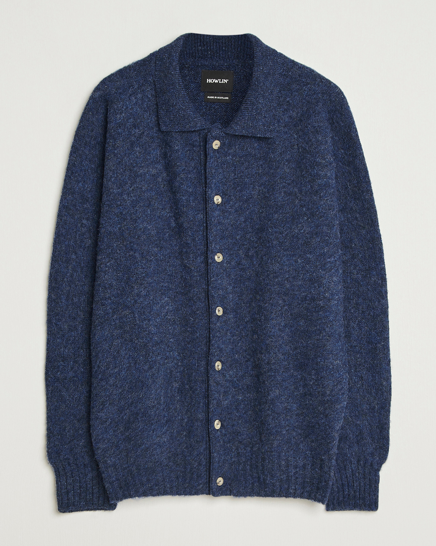 Mies | Puserot | Howlin' | Brushed Wool Cardigan Denim