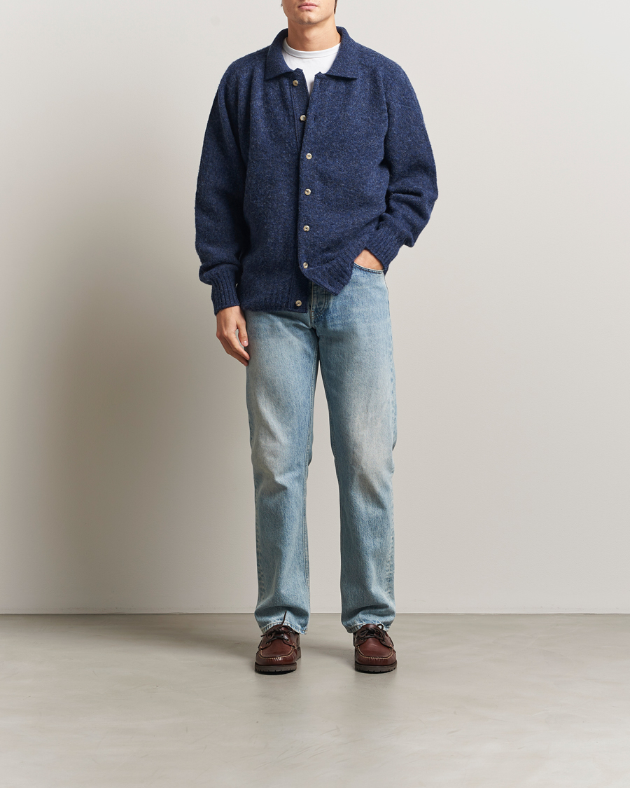 Mies | Puserot | Howlin' | Brushed Wool Cardigan Denim