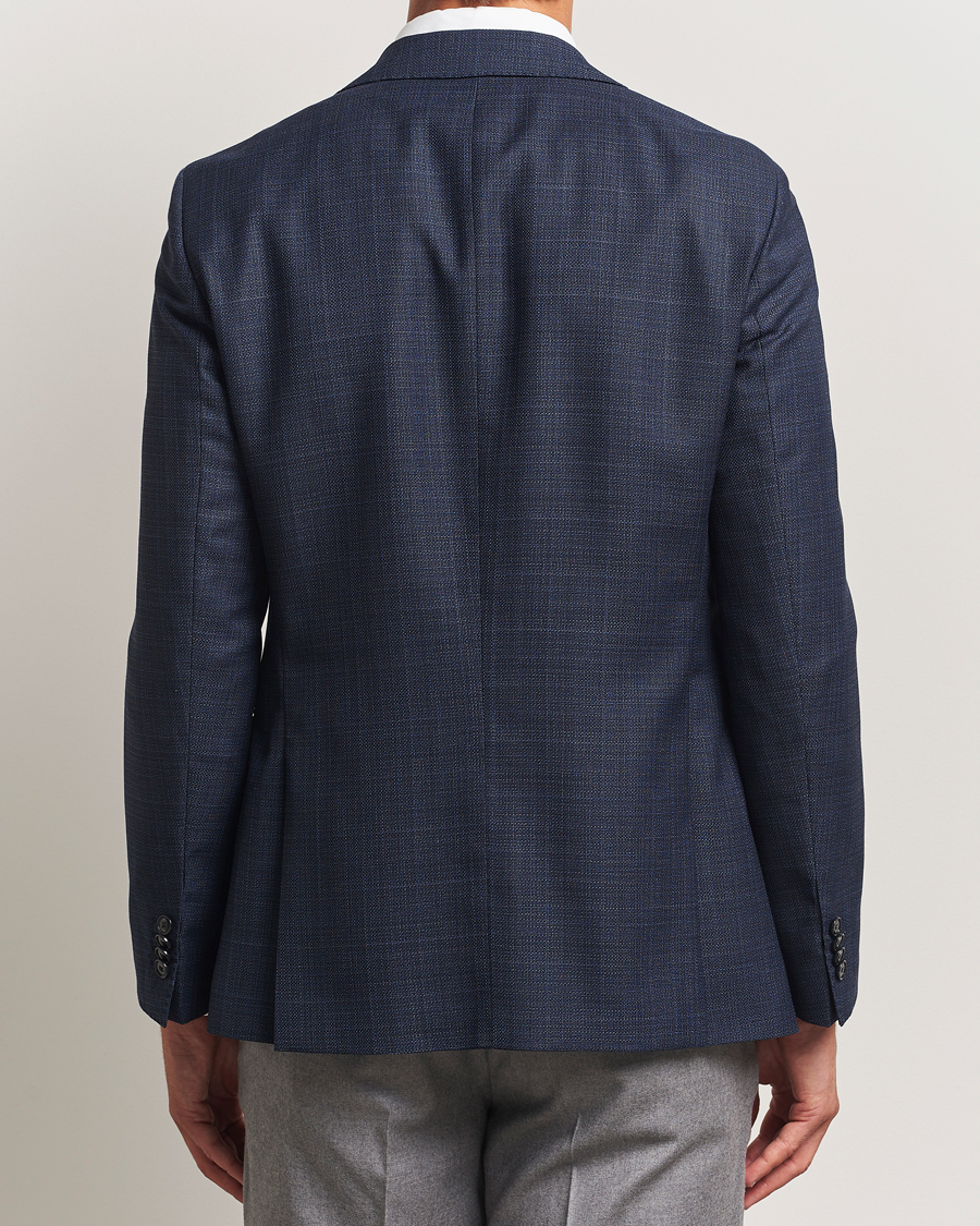 Mies | Pikkutakit | BOSS BLACK | Hutson Wool Checked Blazer Open Blue