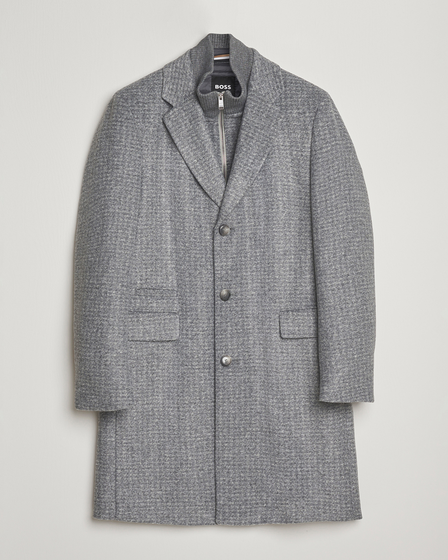 Mies | Takit | BOSS BLACK | Hyde Wool Bib Coat Silver