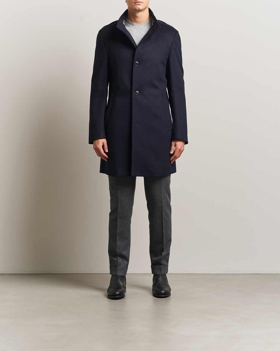 Mies | Takit | BOSS BLACK | Hyde Stand Up Collar Coat Dark Blue