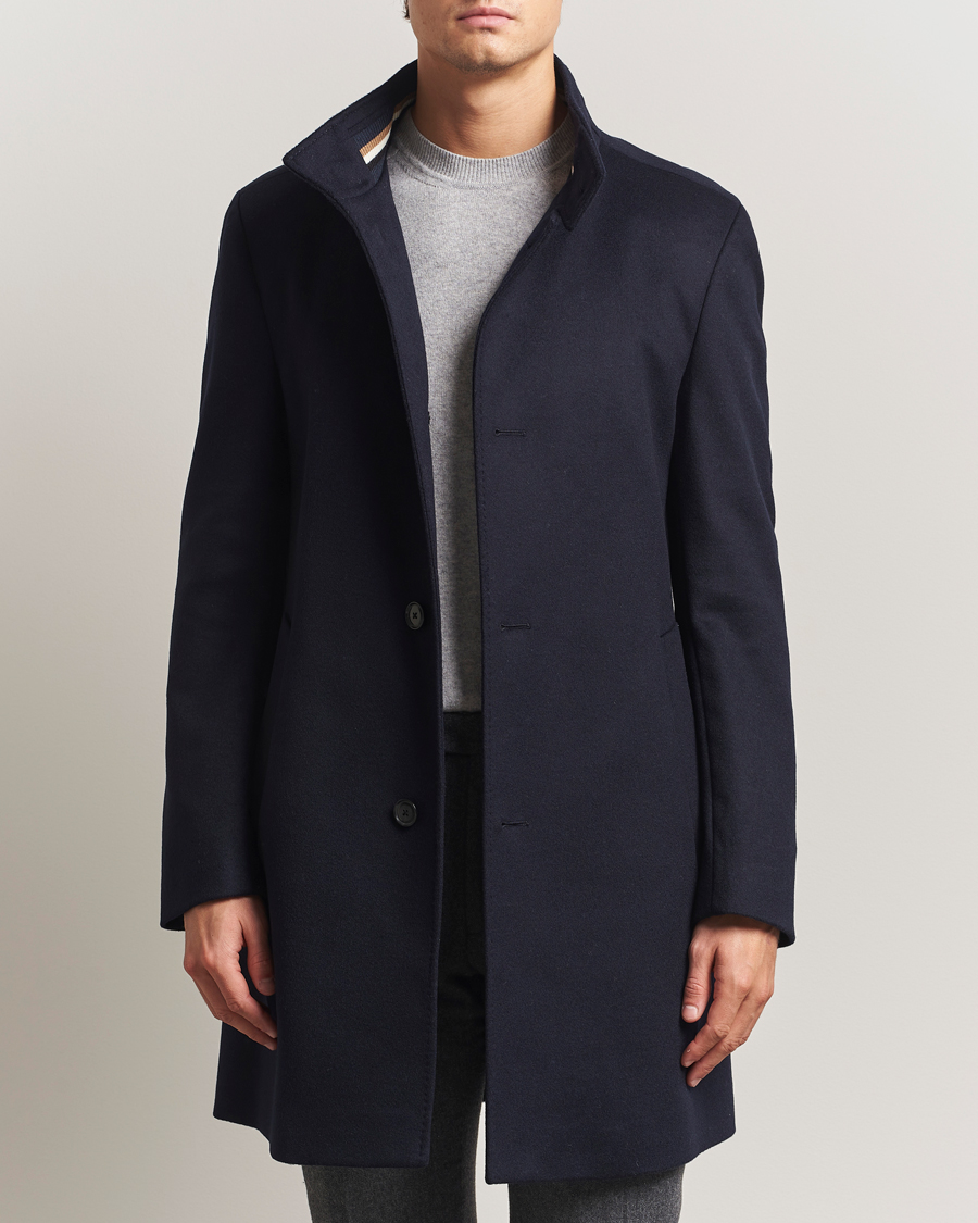 Mies | Takit | BOSS BLACK | Hyde Stand Up Collar Coat Dark Blue