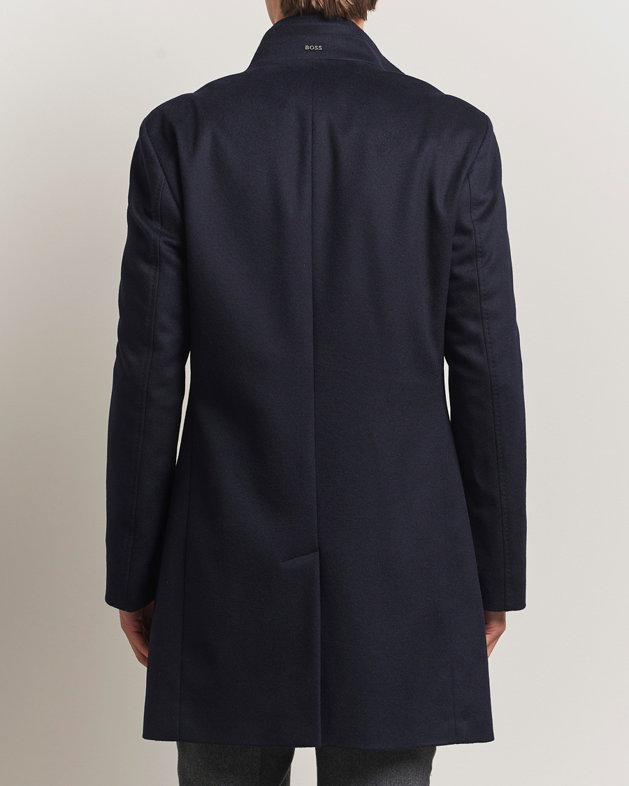 Mies | Takit | BOSS BLACK | Hyde Stand Up Collar Coat Dark Blue