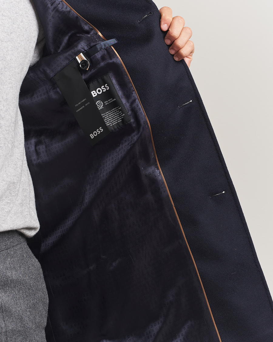 Mies | Takit | BOSS BLACK | Hyde Stand Up Collar Coat Dark Blue