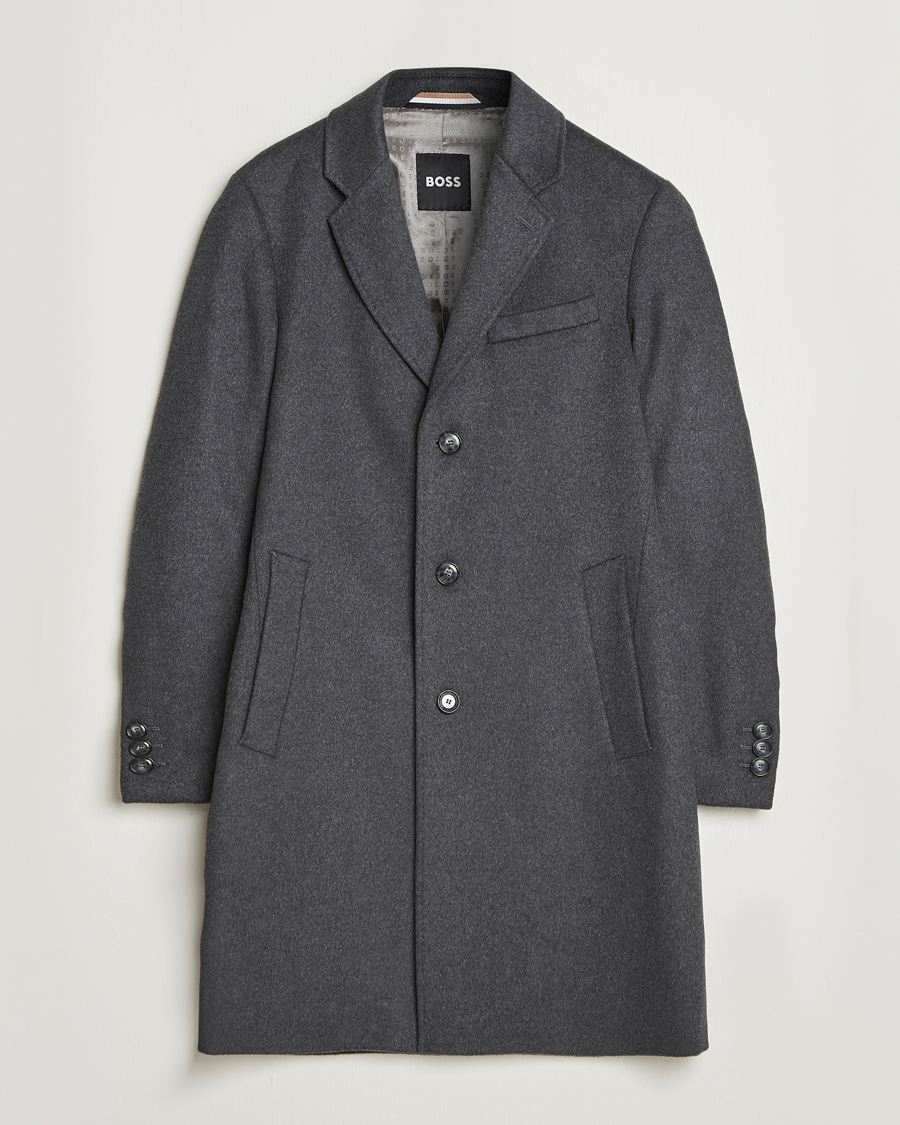 Mies | Takit | BOSS BLACK | Hyde Wool Coat Medium Grey