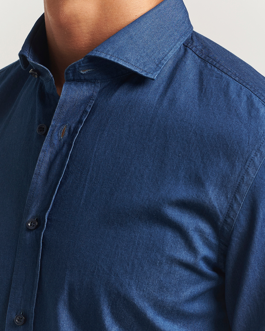 Mies | Kauluspaidat | BOSS BLACK | Hank Denim Shirt Navy
