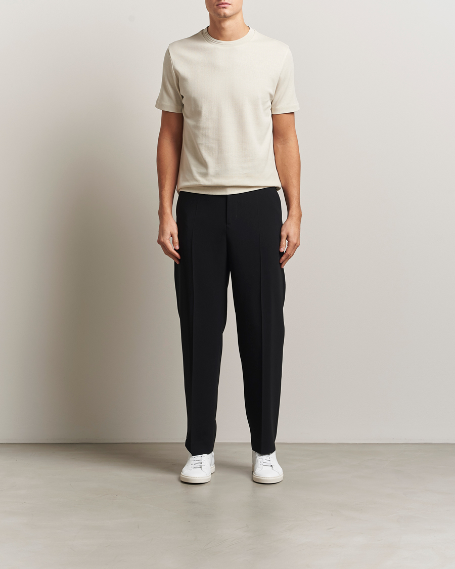 Mies | T-paidat | BOSS BLACK | Thompson Structured Crew Neck T-Shirt Open White