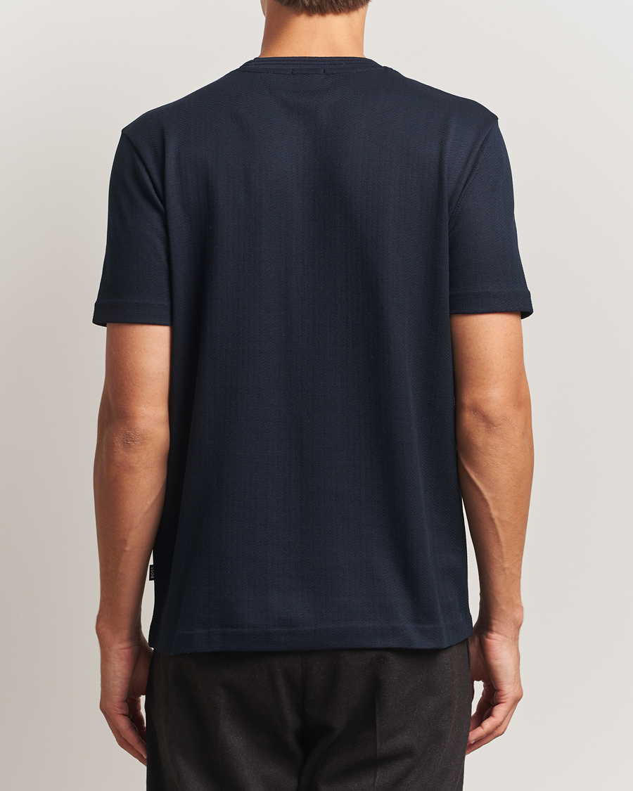 Mies | T-paidat | BOSS BLACK | Thompson Structured Crew Neck T-Shirt Dark Blue