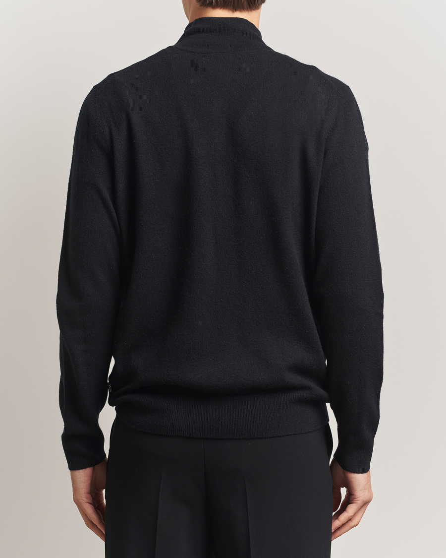 Mies | Puserot | BOSS BLACK | Hemarlo Wool/Cashmere Half Zip Black