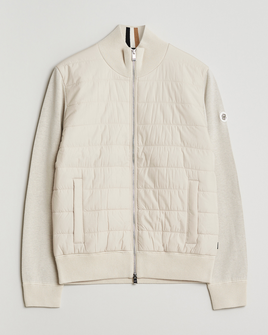 Mies | Puserot | BOSS BLACK | Hernest Hybrid Full Zip Open White