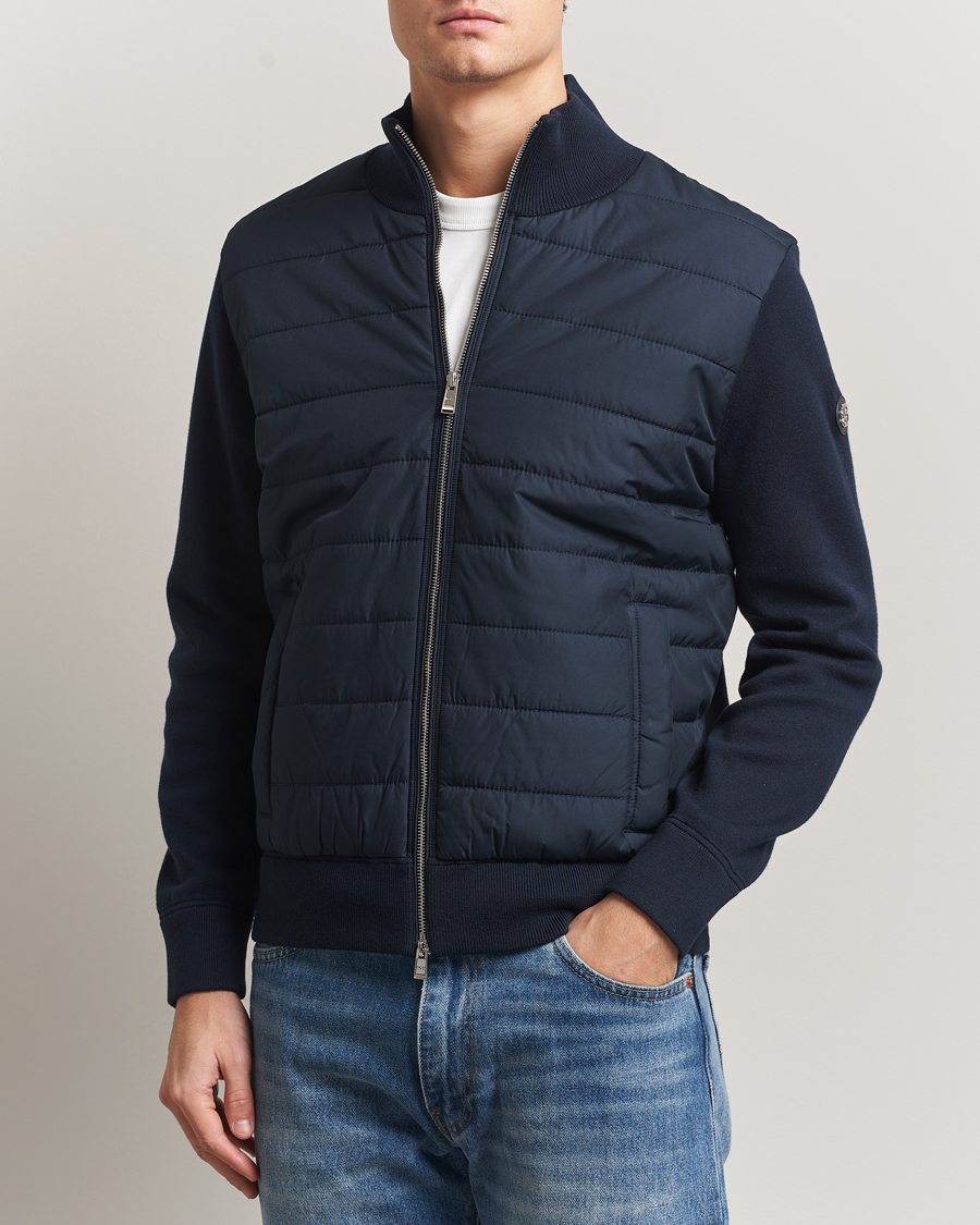 Mies | Takit | BOSS BLACK | Hernest Hybrid Full Zip Dark Blue