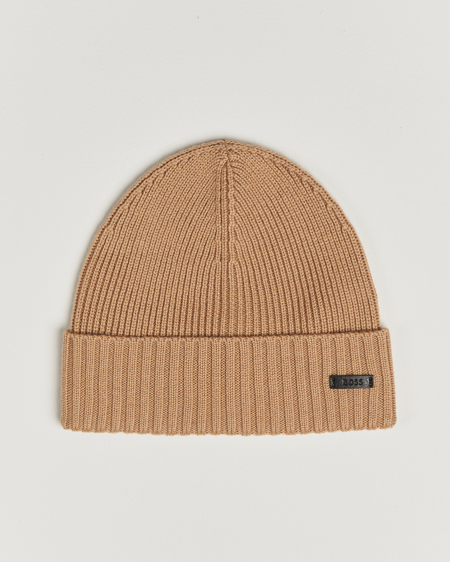 Mies | Pipot | BOSS BLACK | Fati Wool Beanie Medium Beige