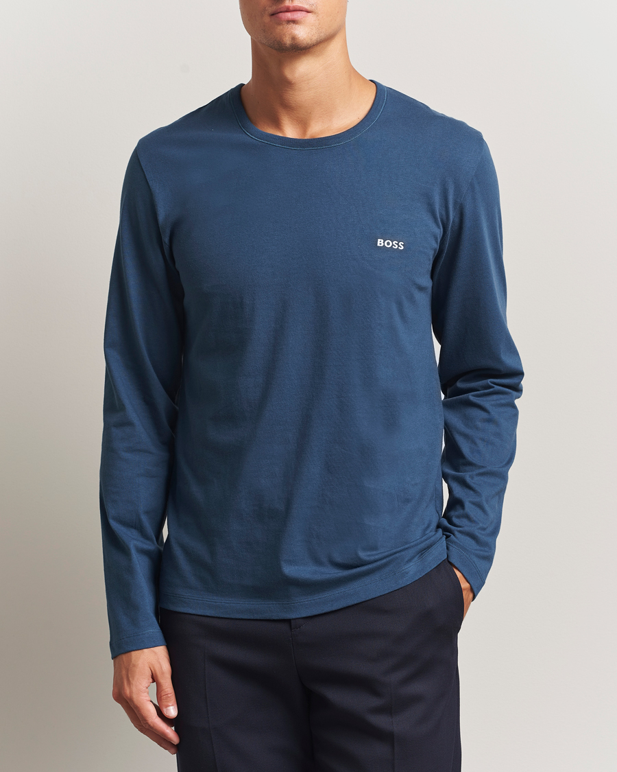 Mies | T-paidat | BOSS BLACK | 3-Pack Long Sleeve T-Shirt Grey/Blue/Black