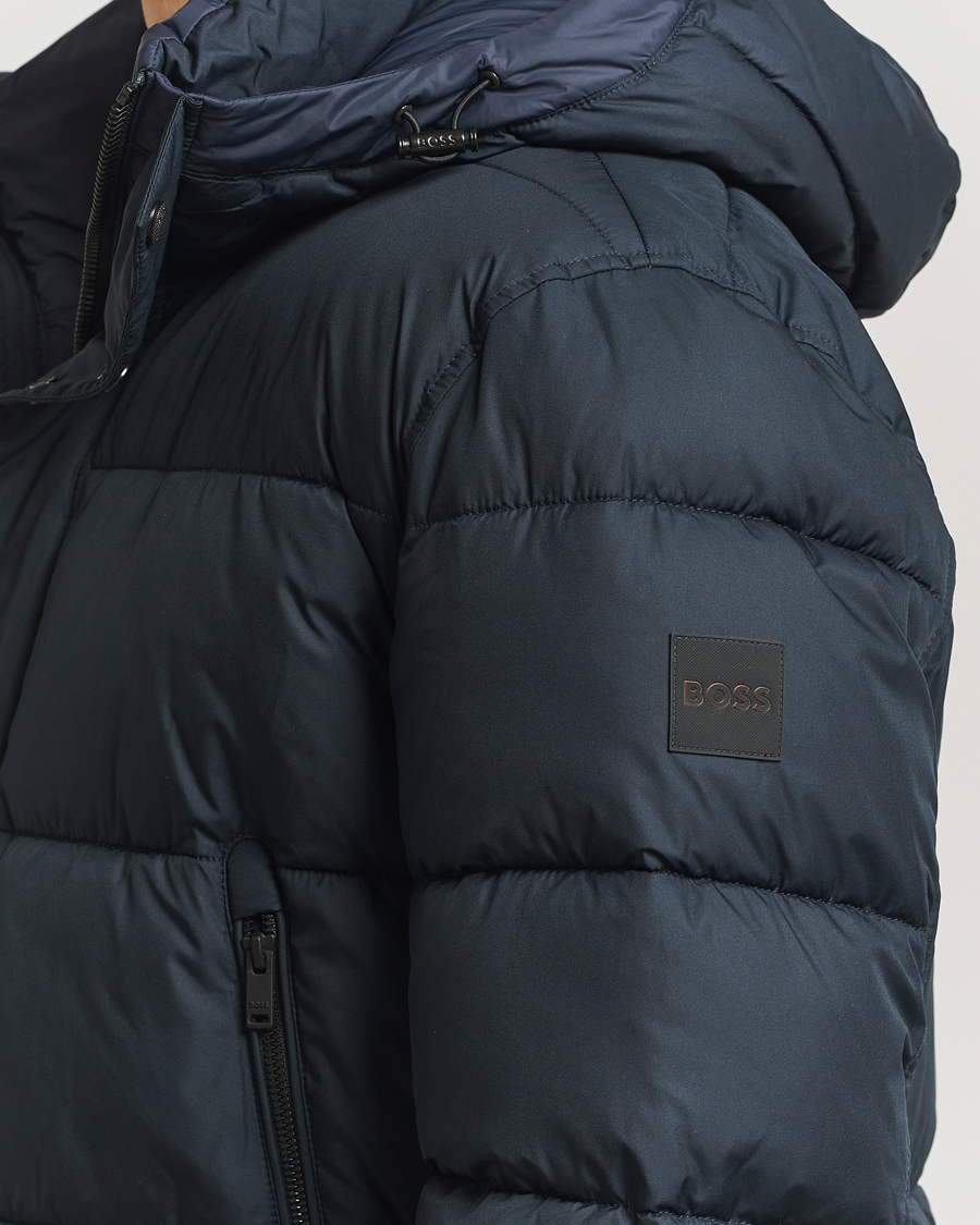 Mies | Takit | BOSS ORANGE | Omaris Down Hooded Jacket Dark Blue
