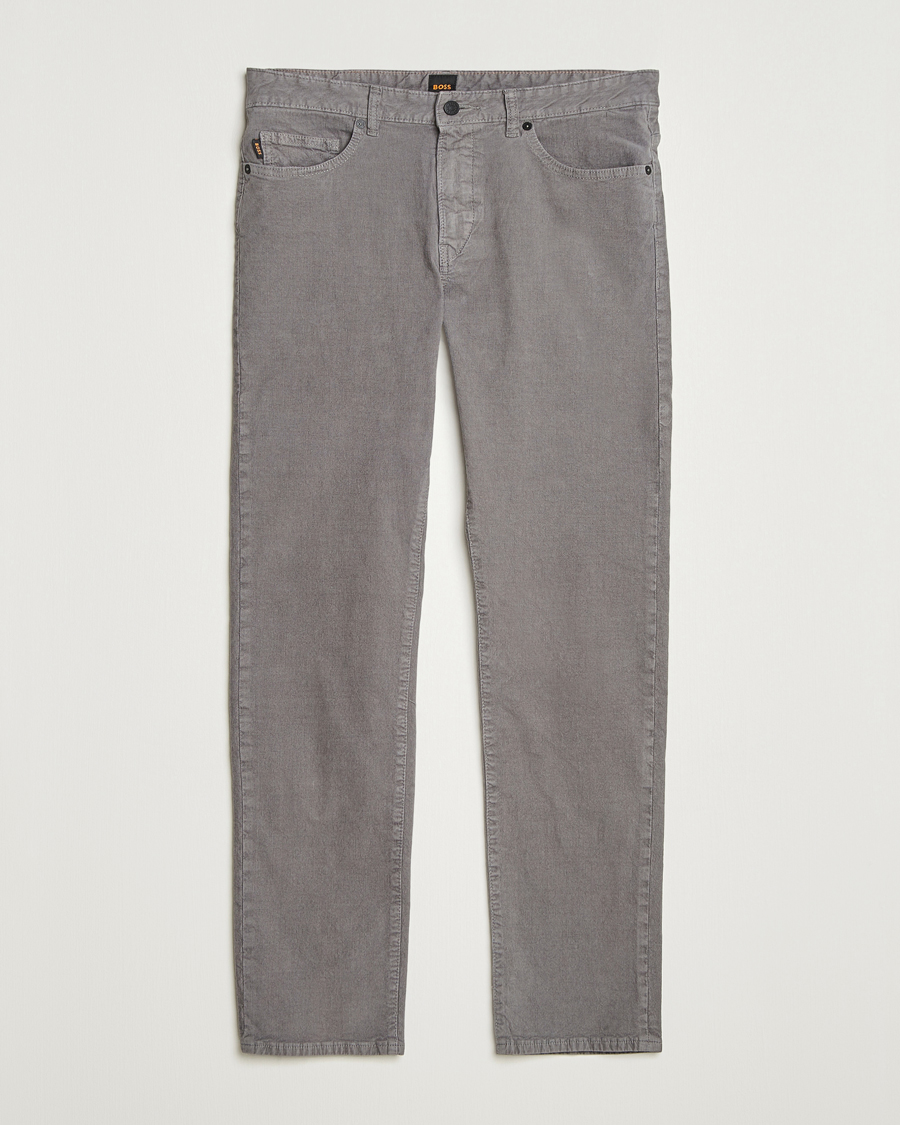 Mies | Housut | BOSS ORANGE | Delaware Corduroy Cotton 5-Pocket Pants Open Grey