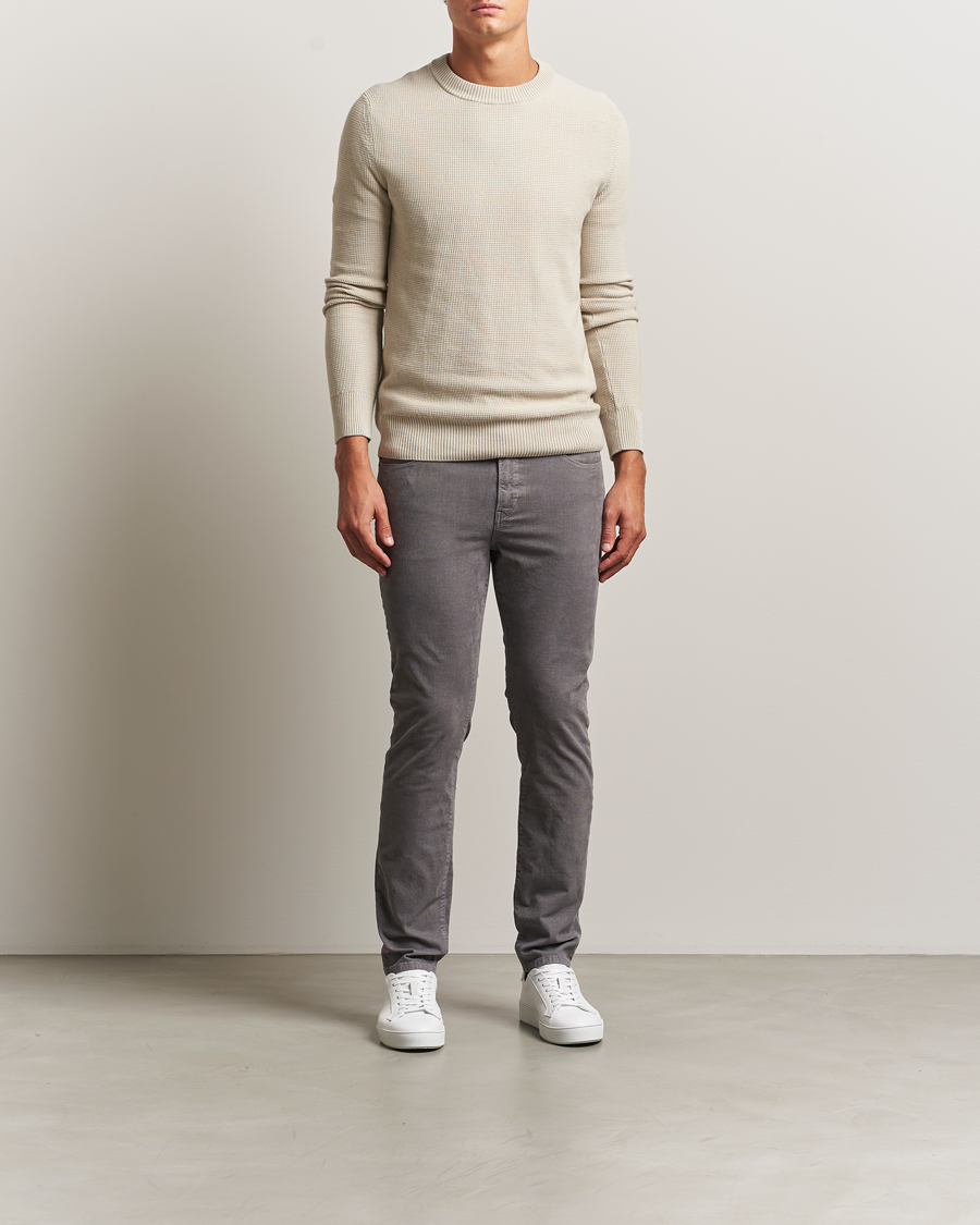 Mies | Housut | BOSS ORANGE | Delaware Corduroy Cotton 5-Pocket Pants Open Grey