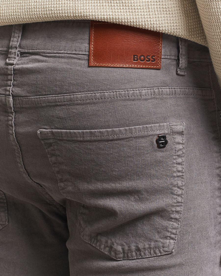 Mies | Housut | BOSS ORANGE | Delaware Corduroy Cotton 5-Pocket Pants Open Grey