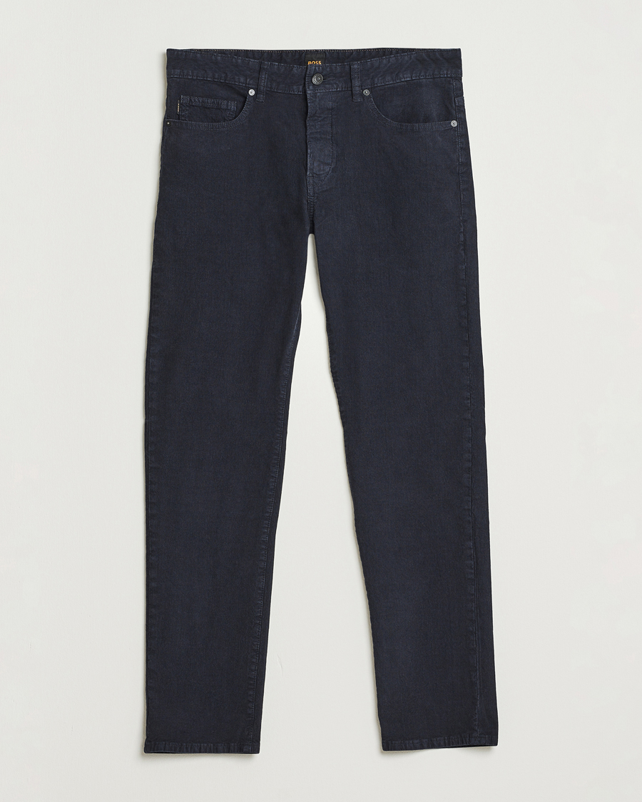 Mies | Housut | BOSS ORANGE | Delaware Corduroy Cotton 5-Pocket Pants Dark Blue