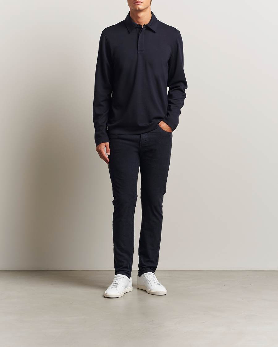 Mies | Housut | BOSS ORANGE | Delaware Corduroy Cotton 5-Pocket Pants Dark Blue