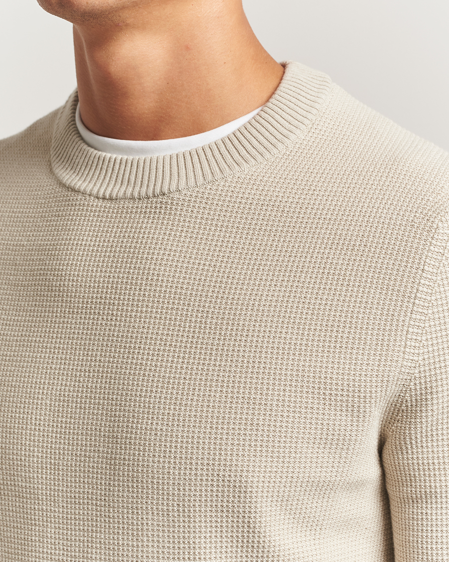Mies | Puserot | BOSS ORANGE | Klapok Knitted Crew Neck Sweater Light Beige