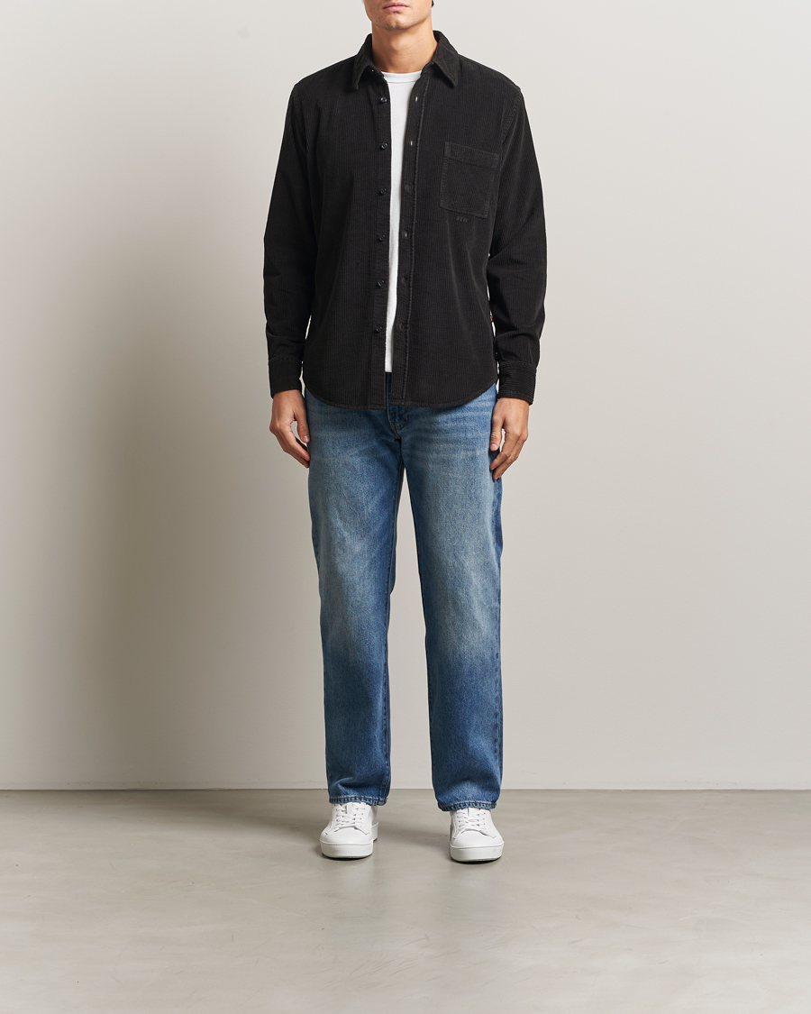 Mies | Kauluspaidat | BOSS ORANGE | Relegant Corduroy Shirt Black
