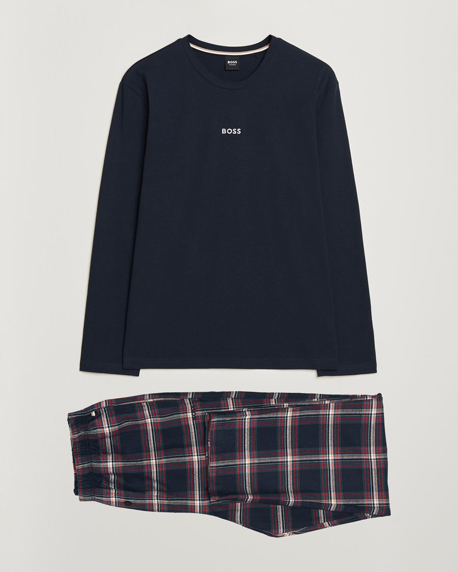 Mies | Yöpuvut ja kylpytakit | BOSS BLACK | Long Sleeve Pyjama Set Open Blue