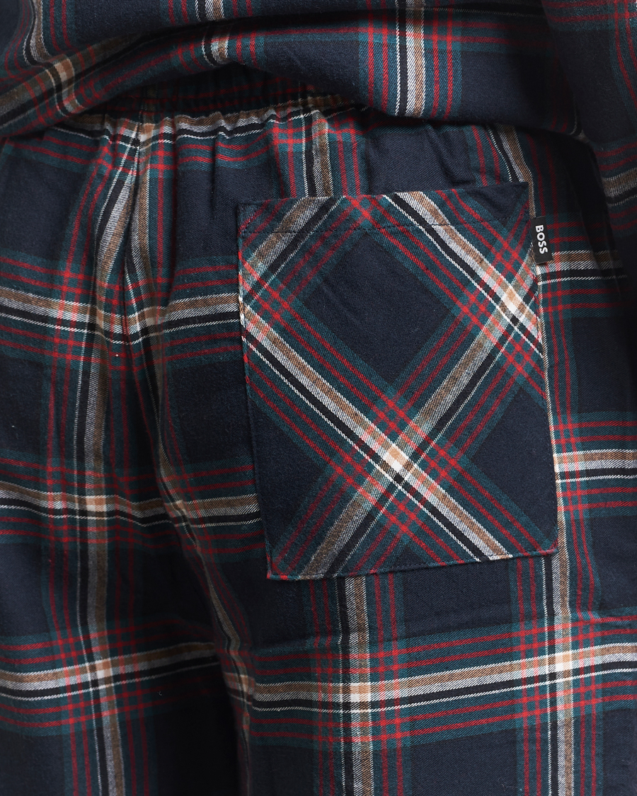 Mies | Yöpuvut ja kylpytakit | BOSS BLACK | Flannel Long Sleeve Pyjama Set Open Blue